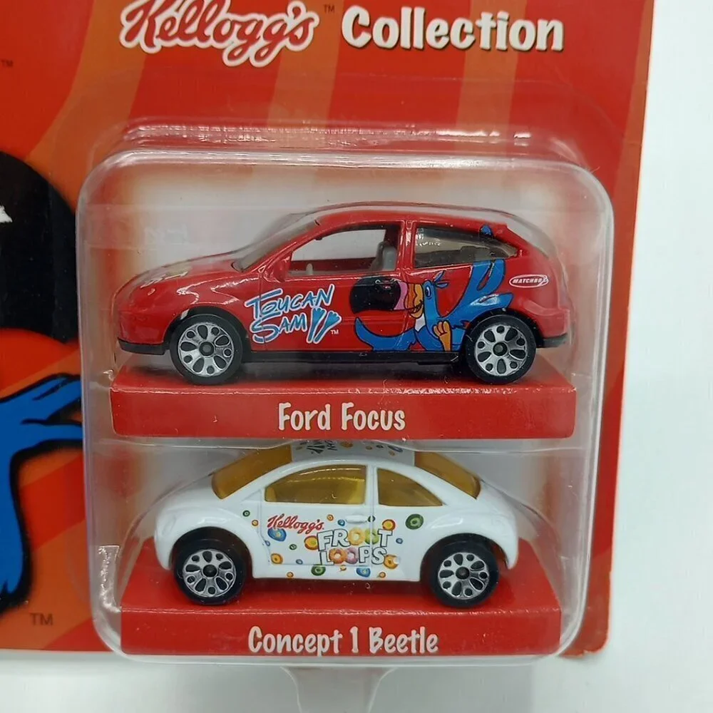 Mattel Matchbox Kellogg's 2 Car Set 2 Pks 2001 VTG Fruit Loops Frosted Flakes